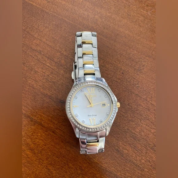 Citizen Eco-Drive Silhouette Women's Two-Tone Stainless Steel Crystal Watch - Picture 4 of 10